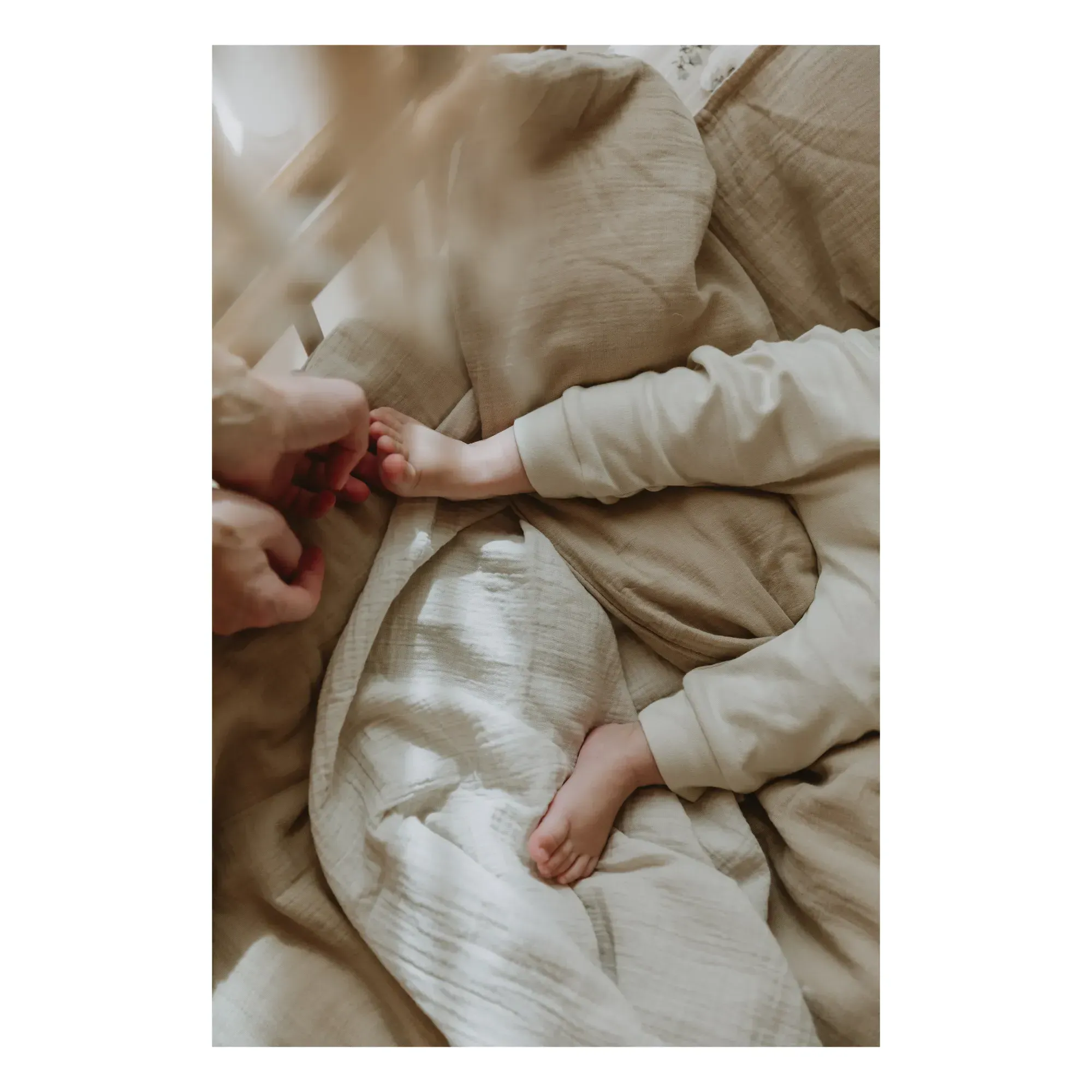 Cotton Muslin Blanket - Cream, Cotton alternate view