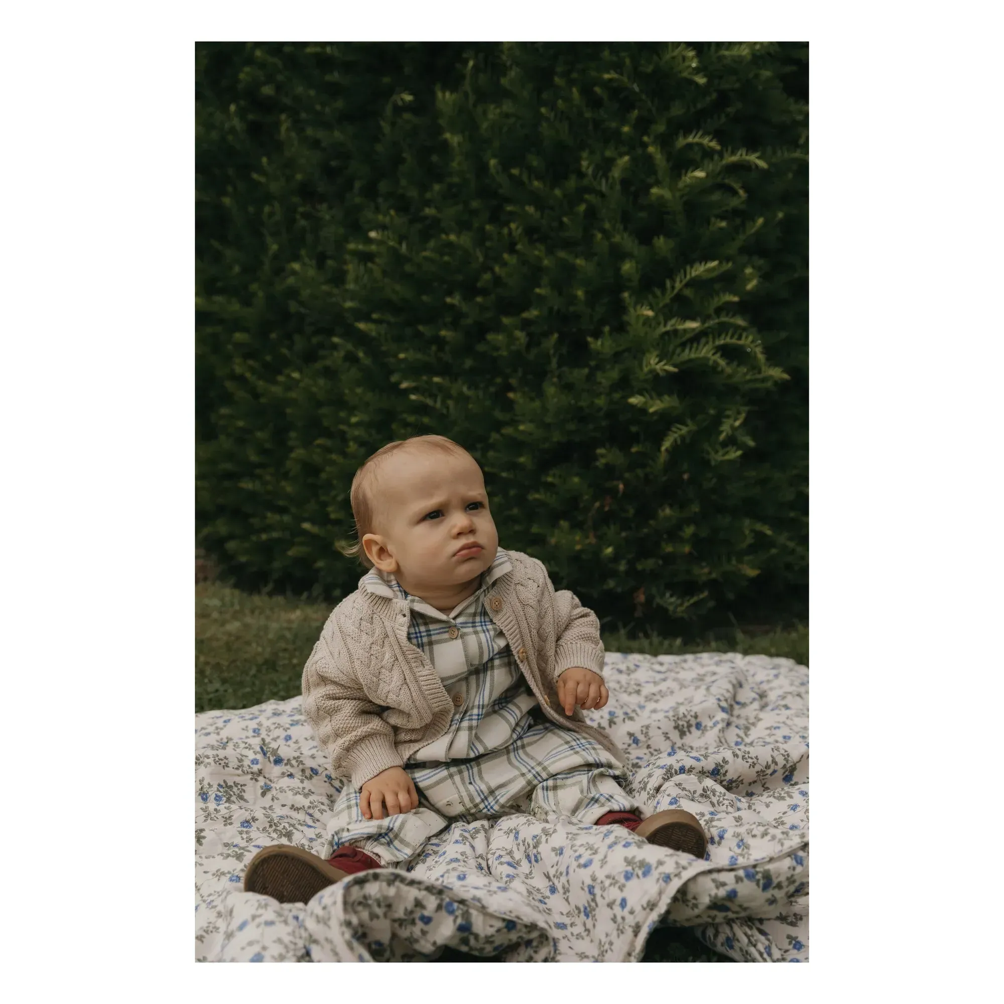 Garbo&Friends Filled Muslin Blanket - Blue, Organic Cotton alternate view