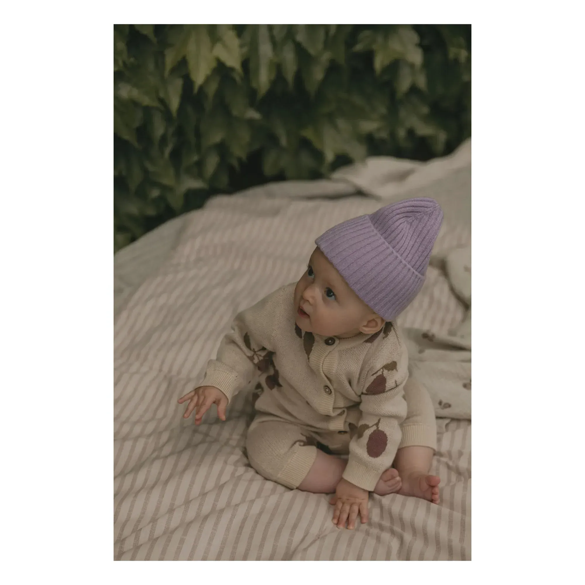 Garbo&Friends Stripe Blanket - Beige, Organic Cotton alternate view