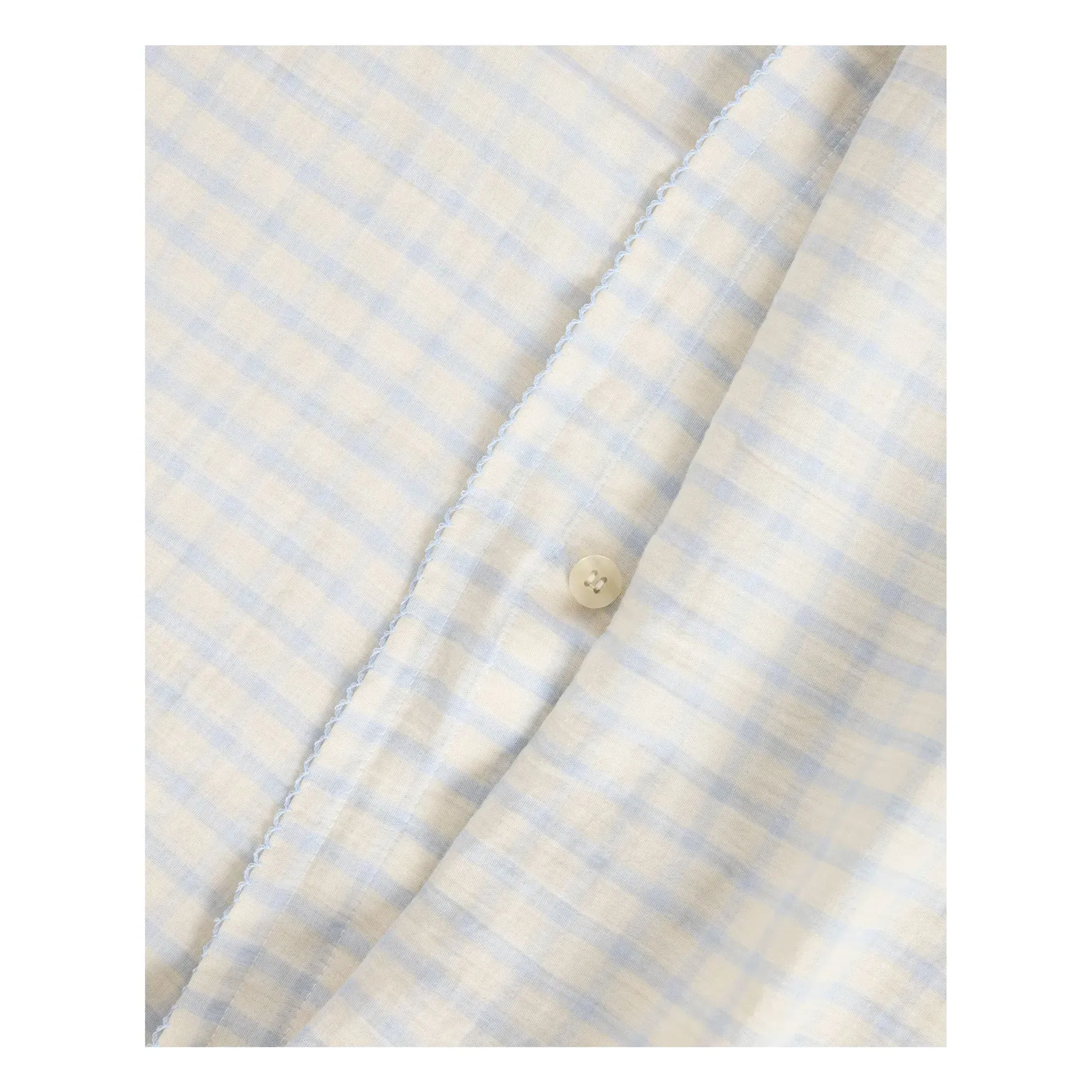Gingham Bed Linen Set - Light Blue, Organic Cotton alternate view