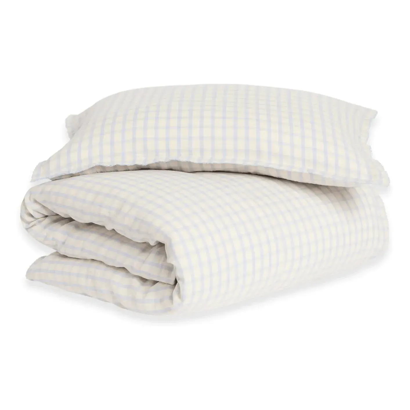 Gingham Bed Linen Set - Light Blue, Organic Cotton product