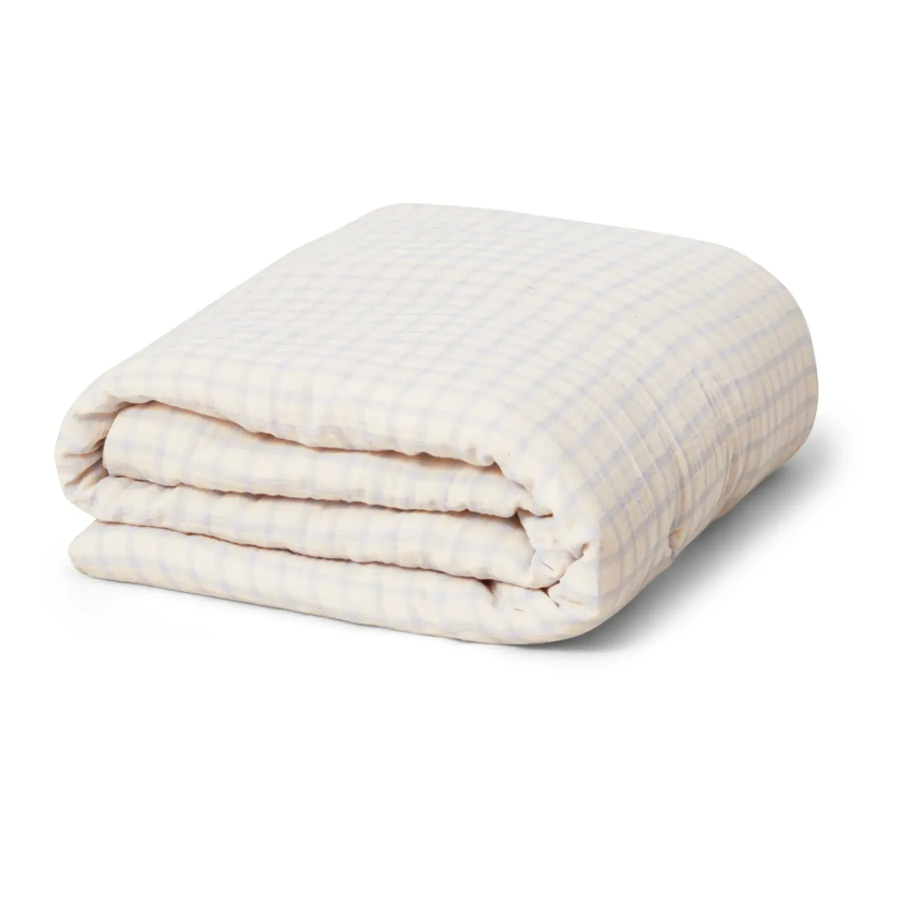 Gingham Sky Blanket - Light Blue, Cotton product