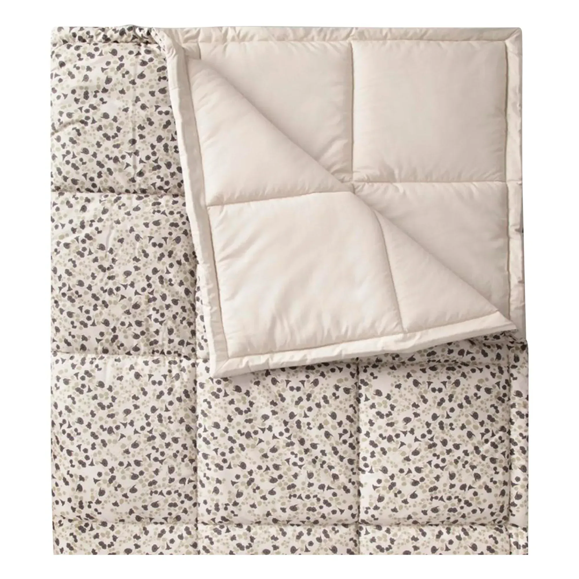 Imperial Cress Cotton Percale Quilted Blanket - Grey alternate view