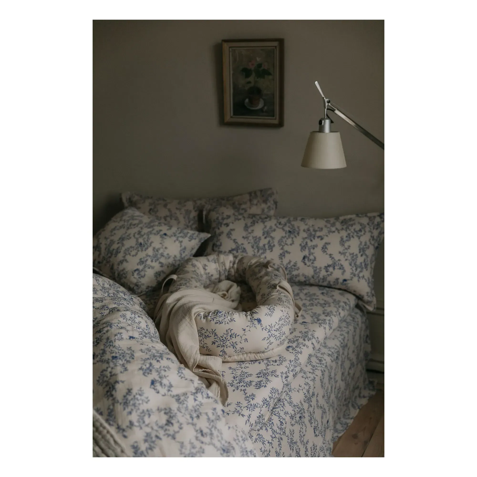 Jardim Fitted Sheet - Cobalt, Organic Cotton alternate view
