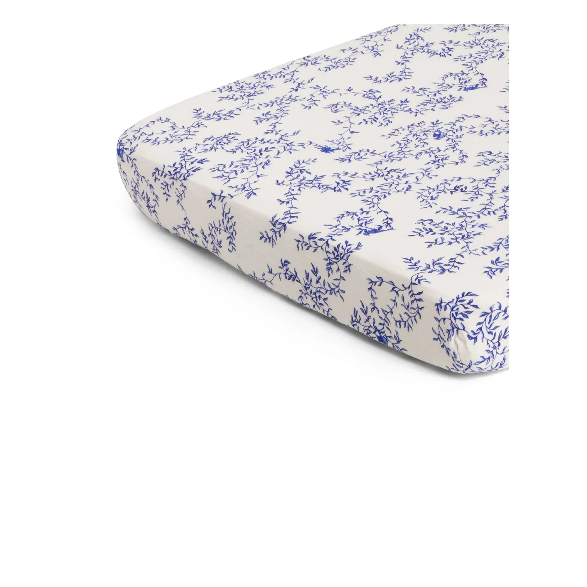 Jardim Fitted Sheet - Cobalt, Organic Cotton product