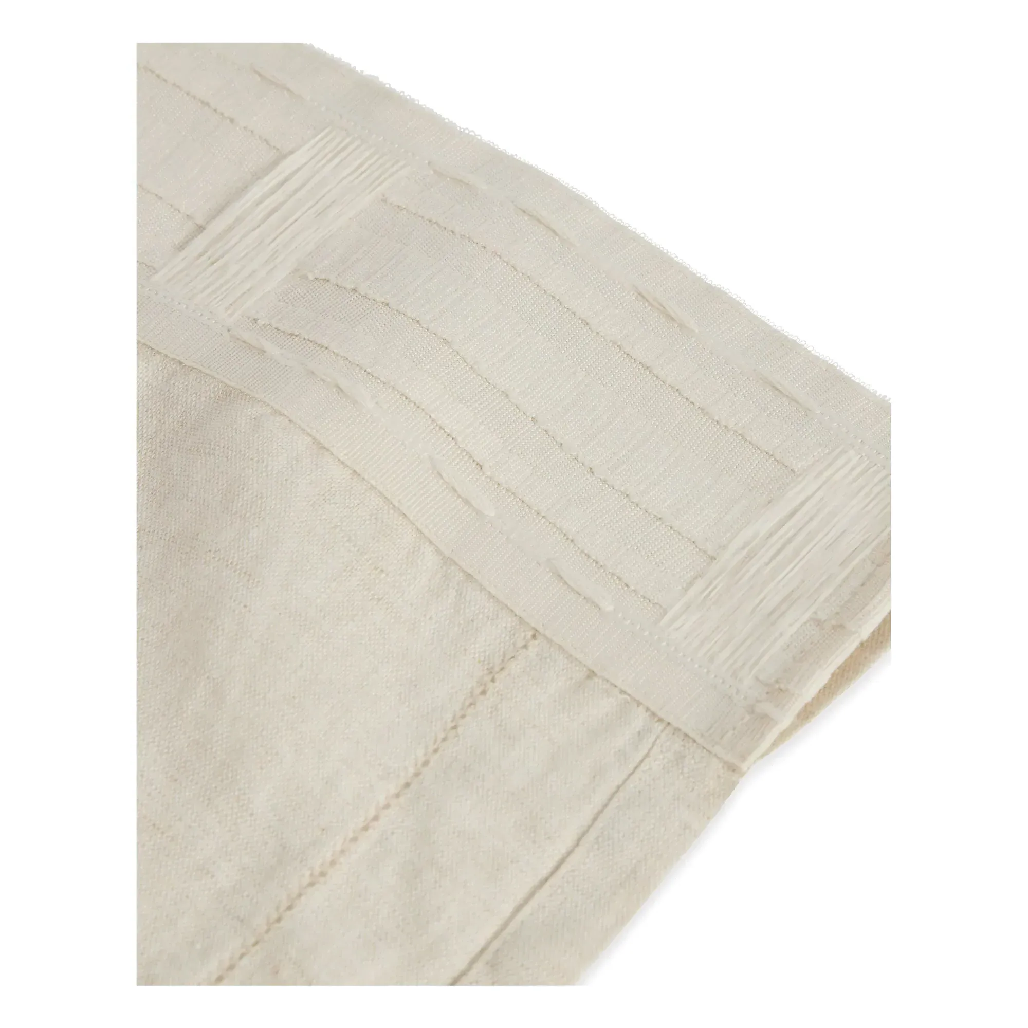 Linen Curtain Set of 2 with Hemstitch Detail - Beige, Linen alternate view