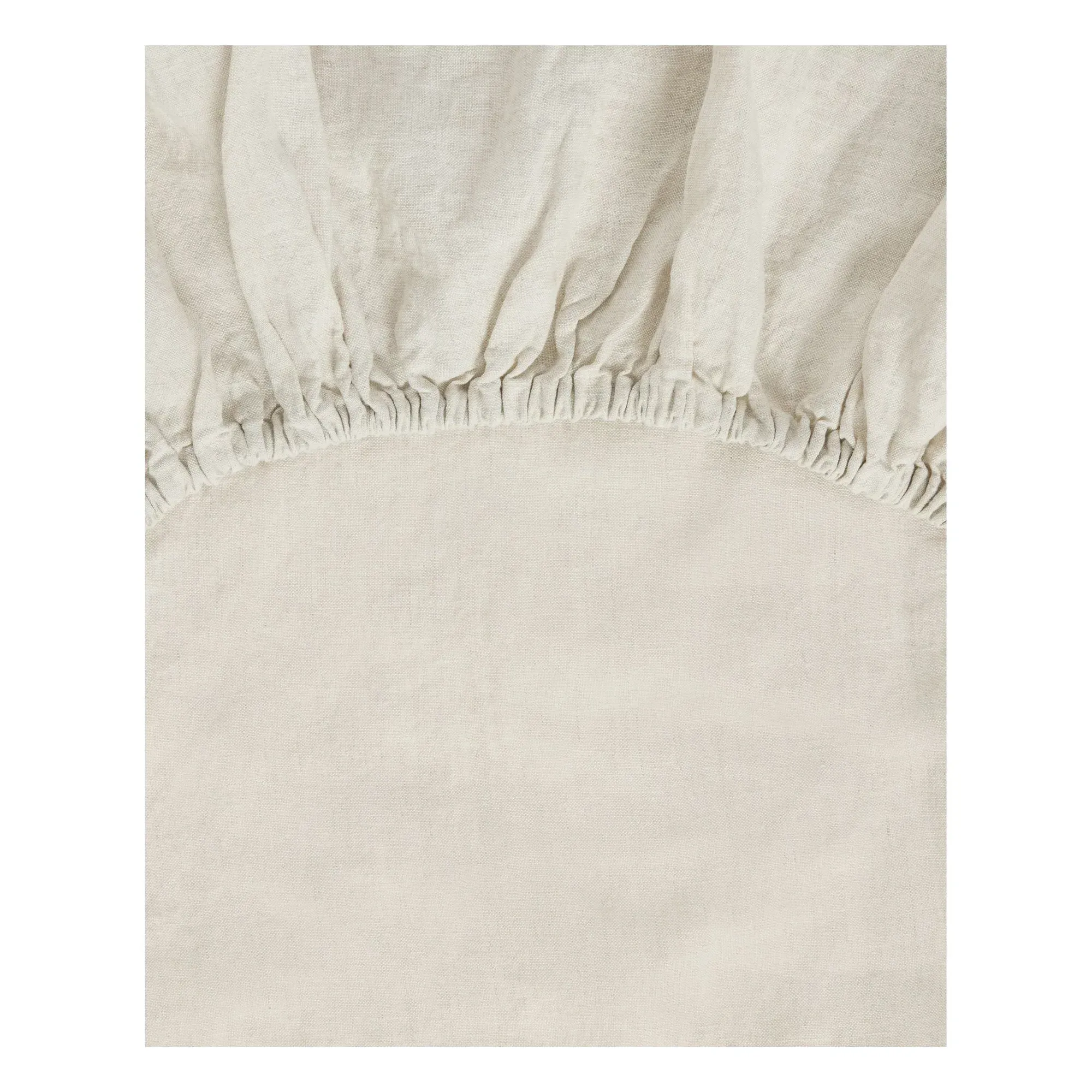 Linen Fitted Sheet - Beige, Linen alternate view