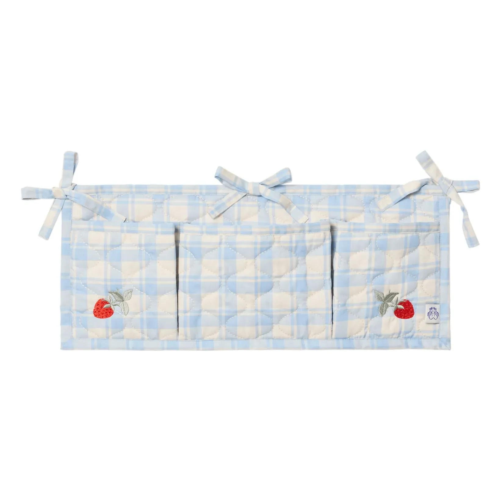 Plaid Sky Crib Pouch - Light Blue, Organic Cotton product