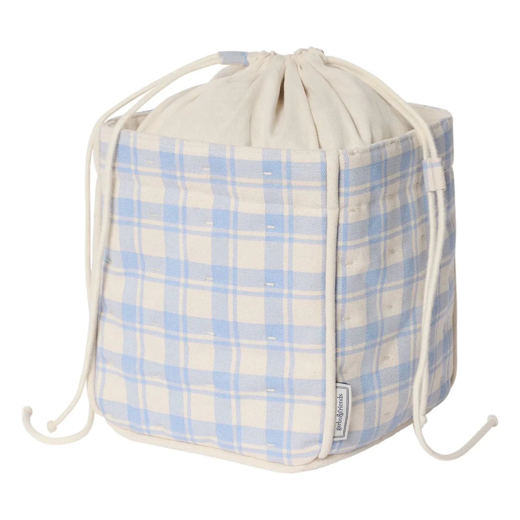 Plaid Sky Storage Basket - Light Blue, Organic Cotton product