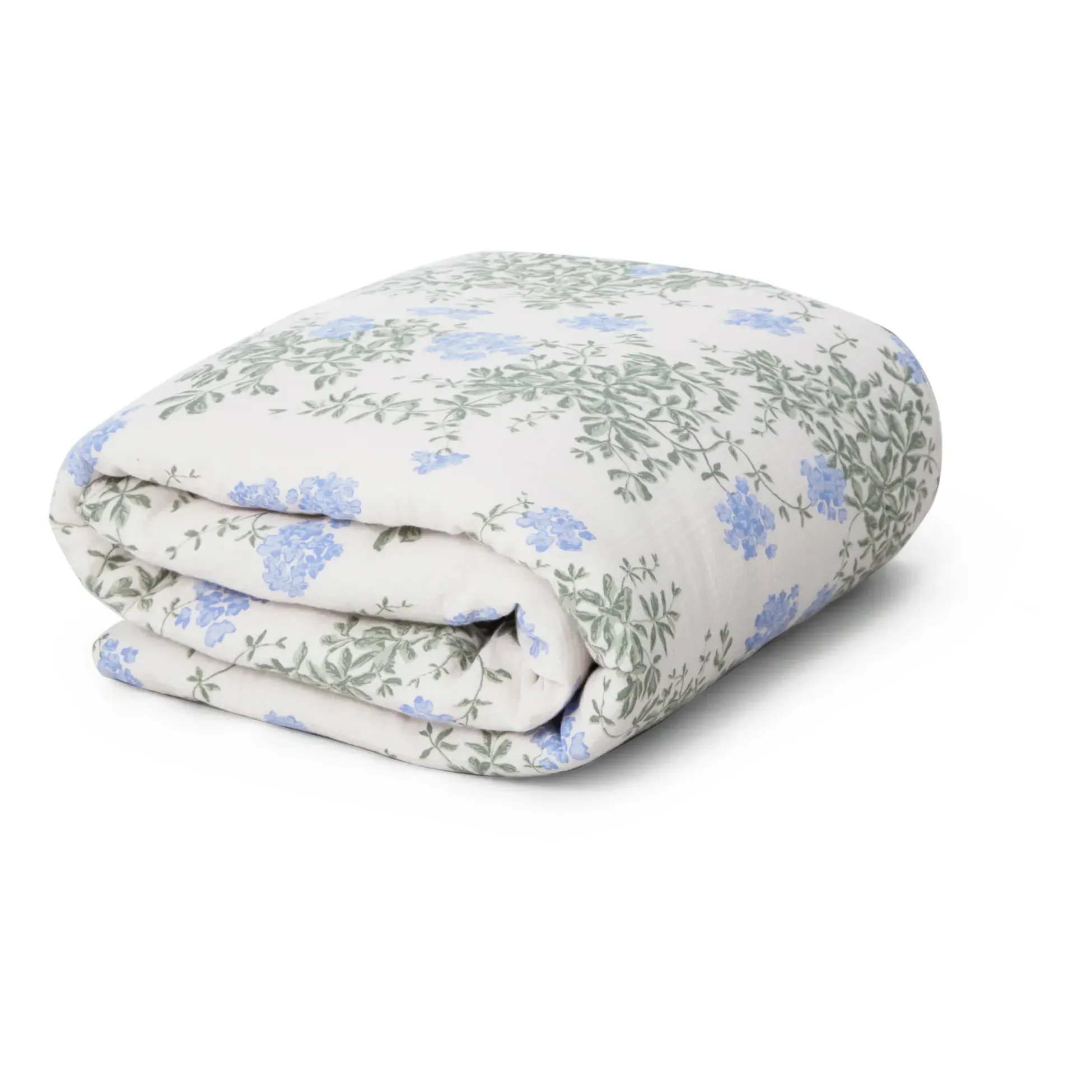 Plumbago Quilted Organic Cotton Blanket - Blue product