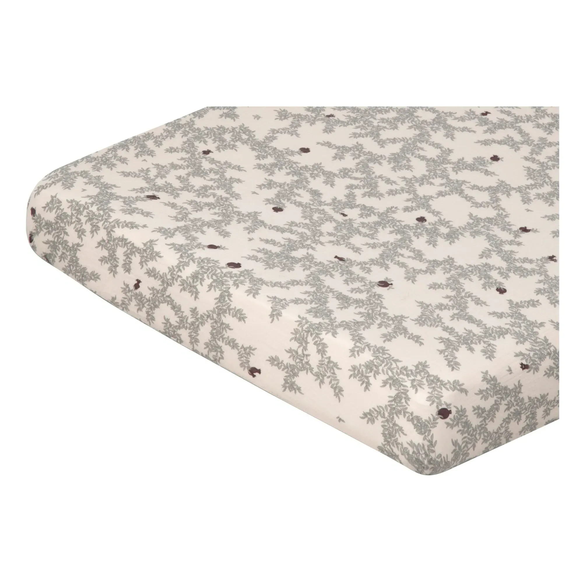 Pomegranate Cotton Muslin Fitted Sheet - Beige alternate view