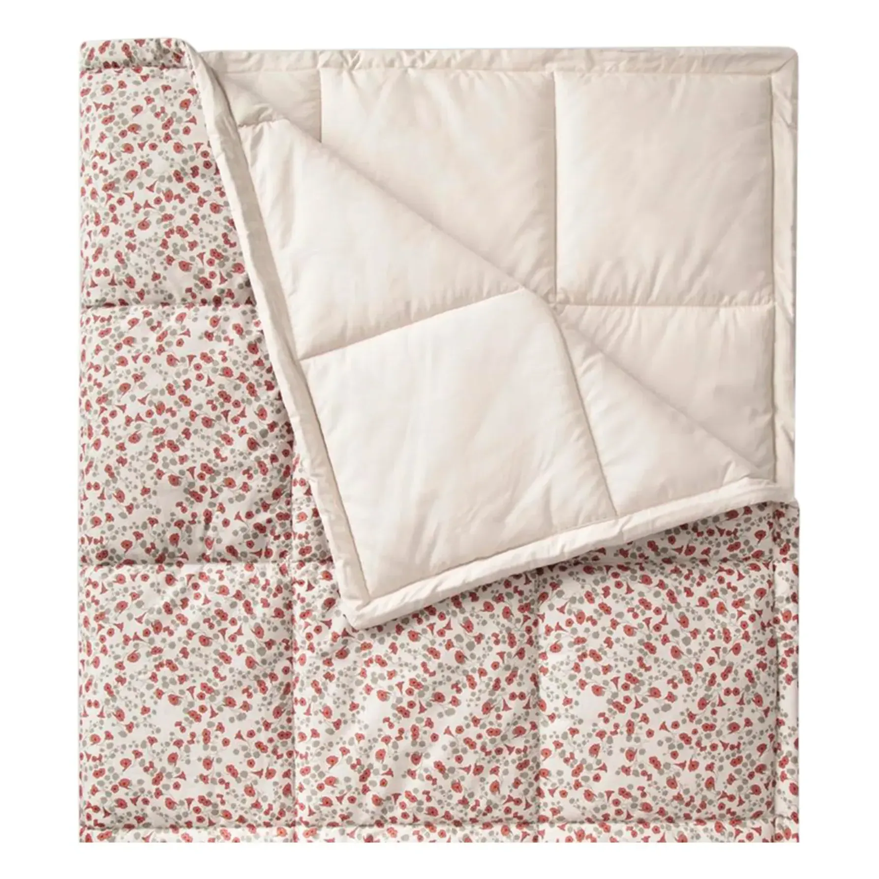 Royal Cress Cotton Percale Quilted Blanket - Red alternate view