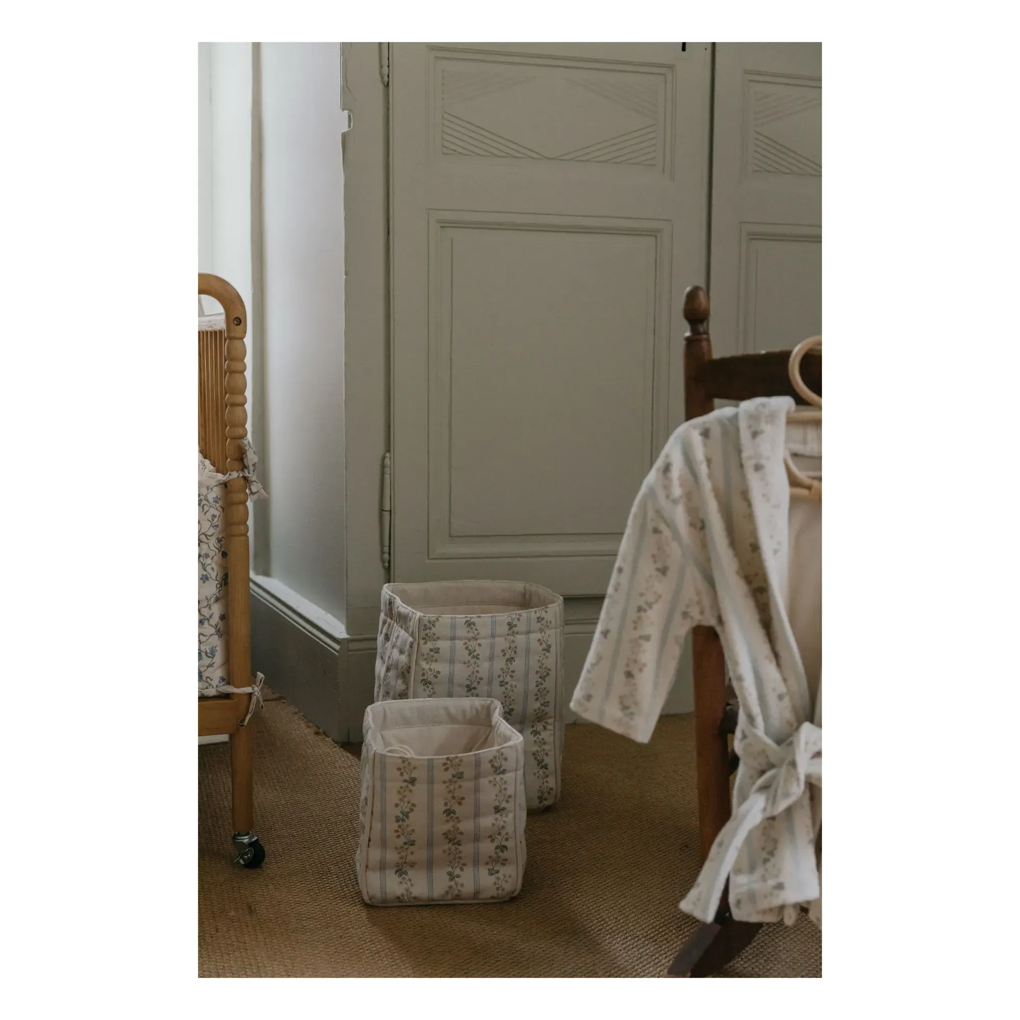 Strawberry Garland Storage Basket - Ecru, Organic Cotton alternate view
