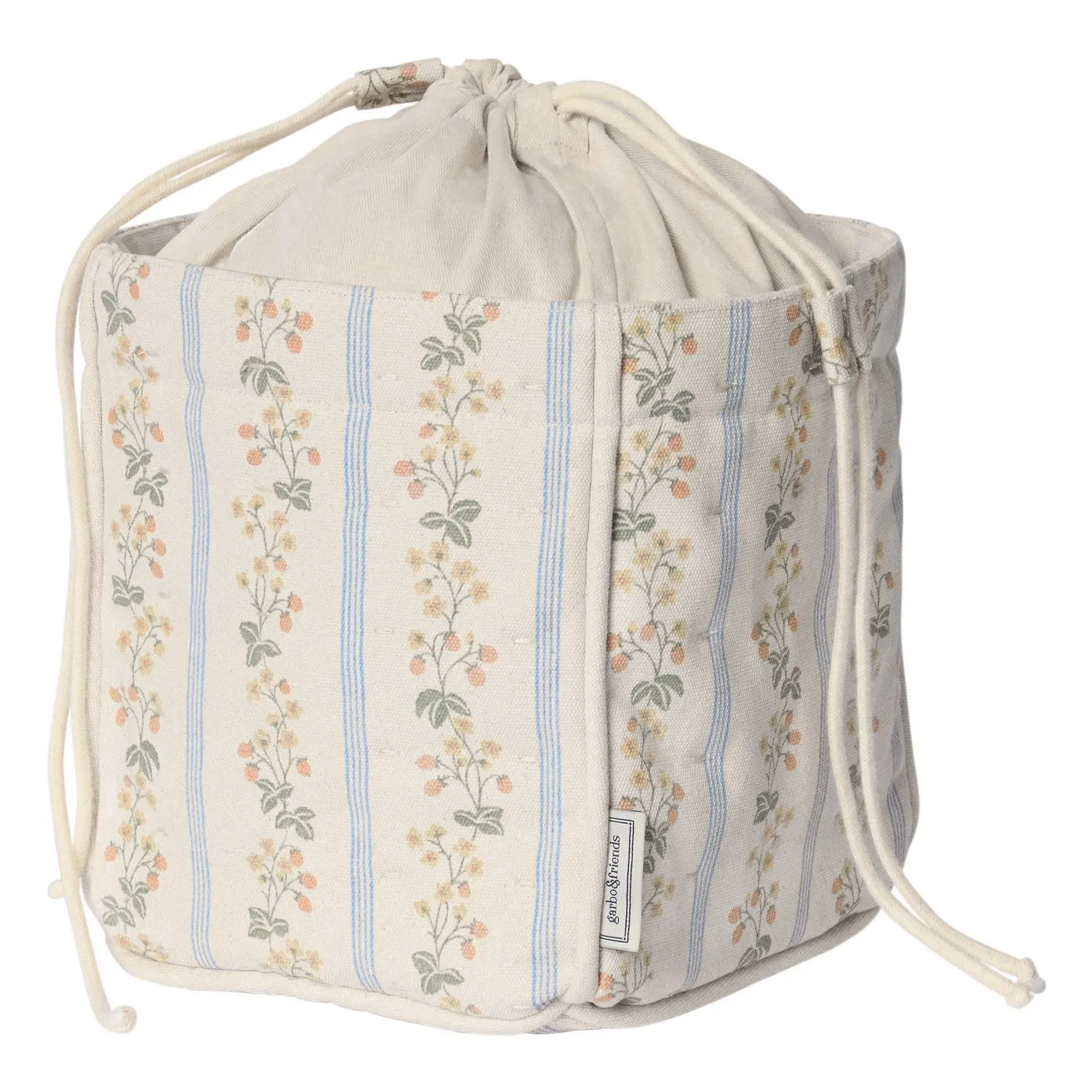 Strawberry Garland Storage Basket - Ecru, Organic Cotton product