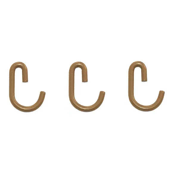 Set of 3 Wall Hooks - Brass product
