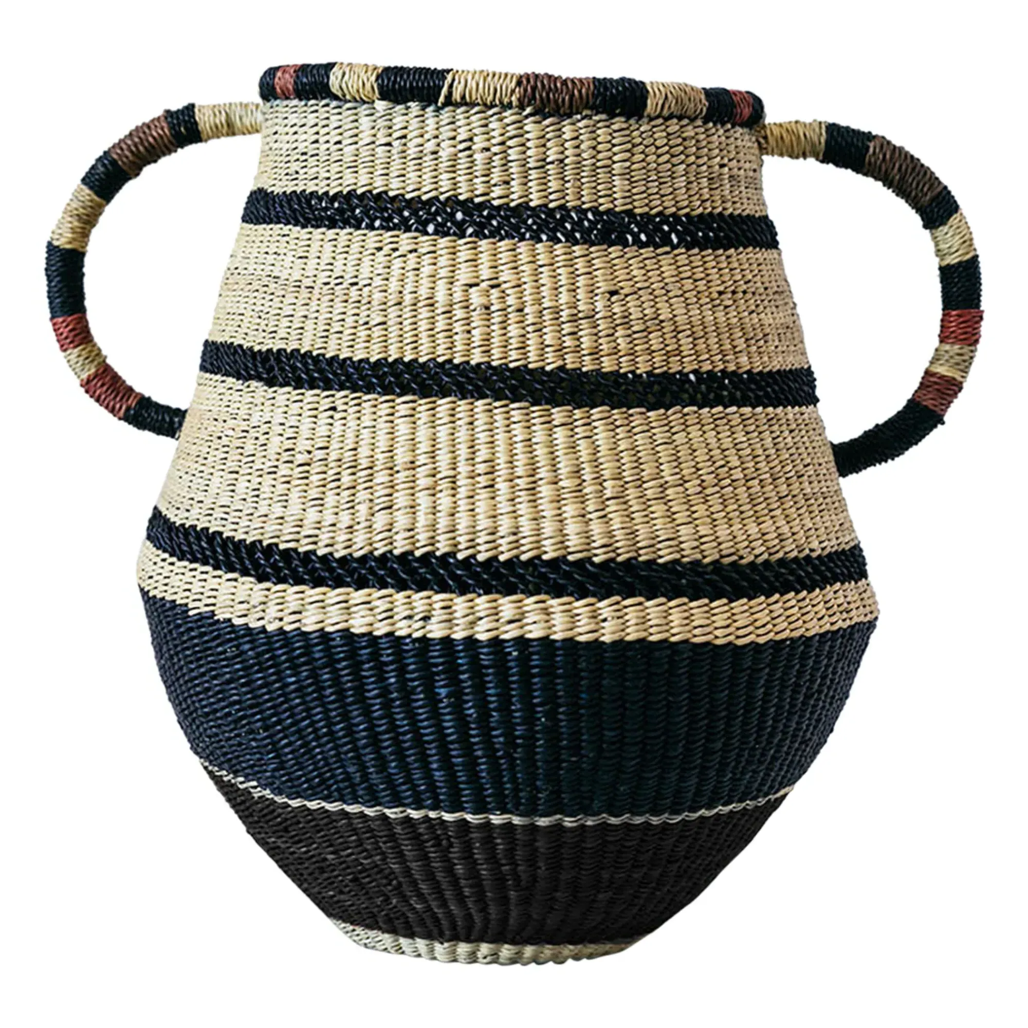 Sara Efia Reddin Hand on Hip Woven Pot - Natural, Veta Vera Grass alternate view