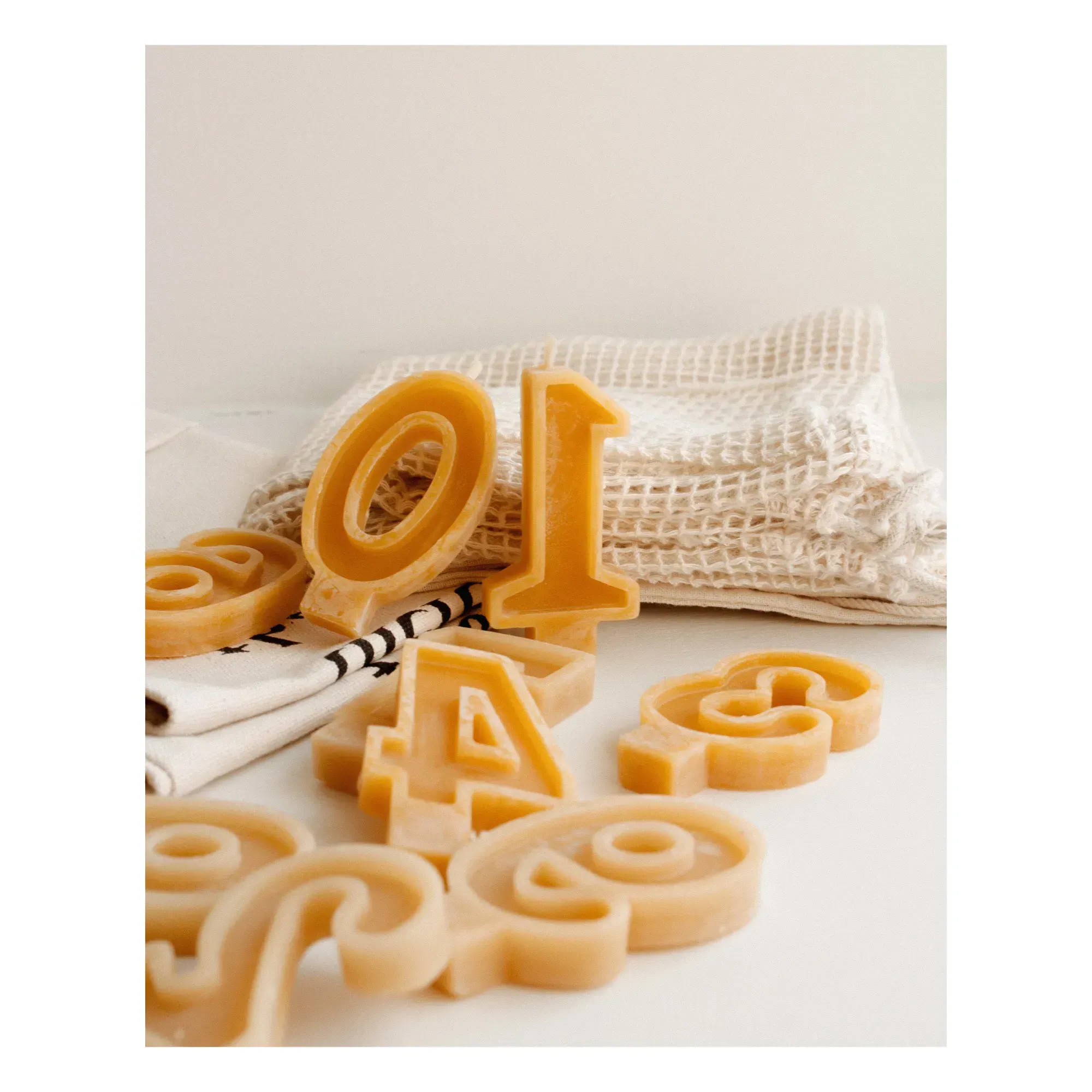 Beeswax Birthday Candle Number 0 - Orange alternate view