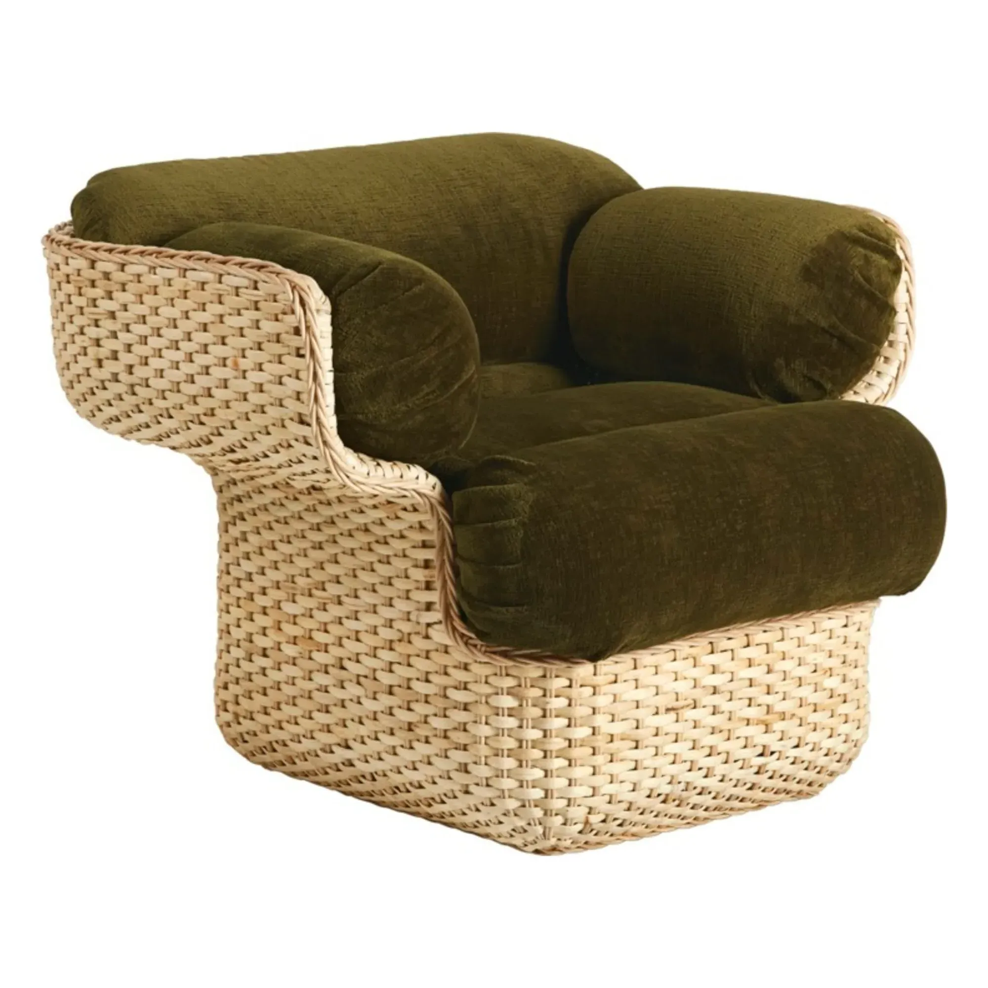 Basket Joe Colombo Lounge Chair - Khaki, Rattan product