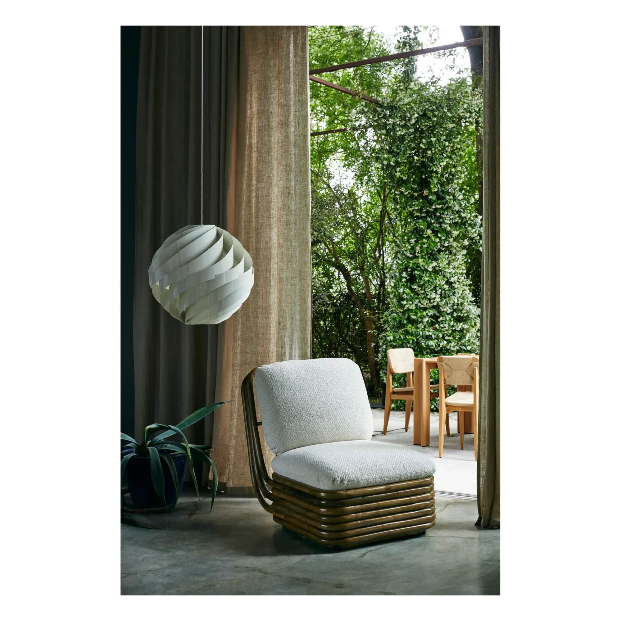 Bohemian 72 Gabriella Crespi Lounge Chair - White, Bouclé alternate view