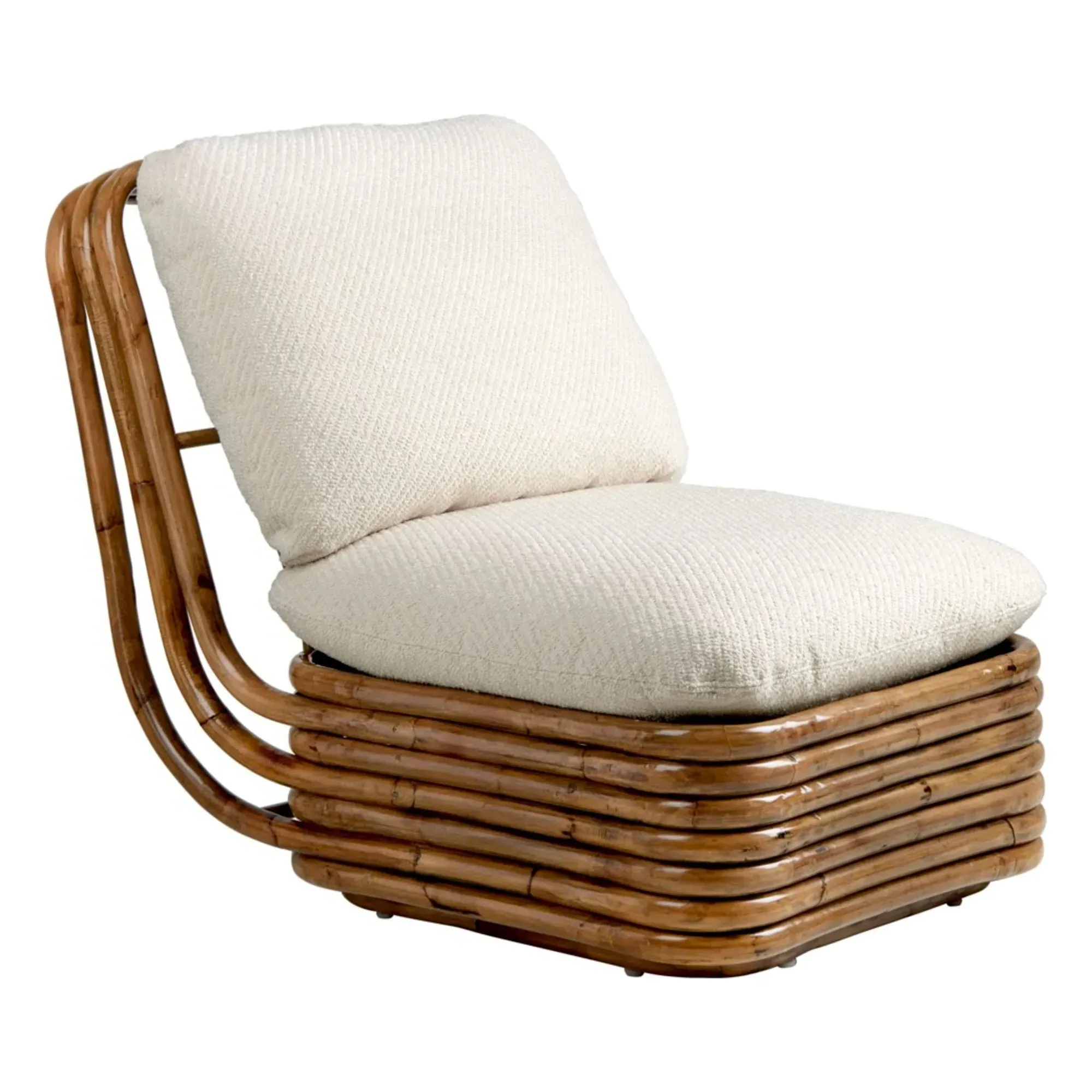 Bohemian 72 Gabriella Crespi Lounge Chair - White, Bouclé product