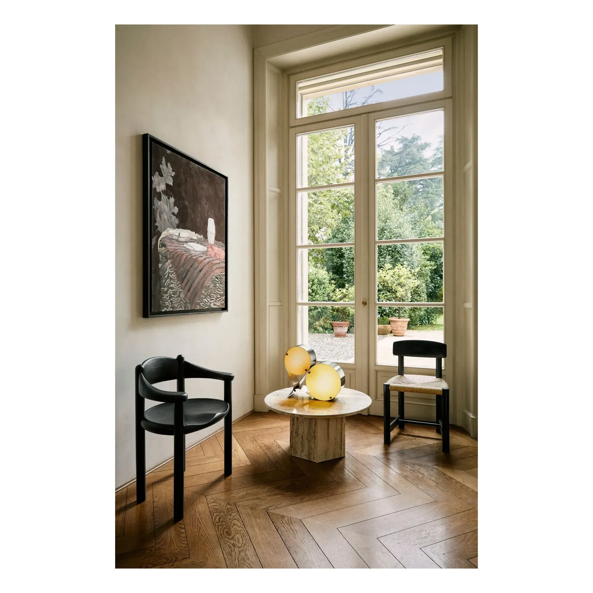 Daumiller Chair with Armrests - Black, Solid Pine alternate view