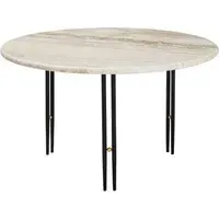 IOI GamFratesi Round Coffee Table - Black, Travertine alternate view