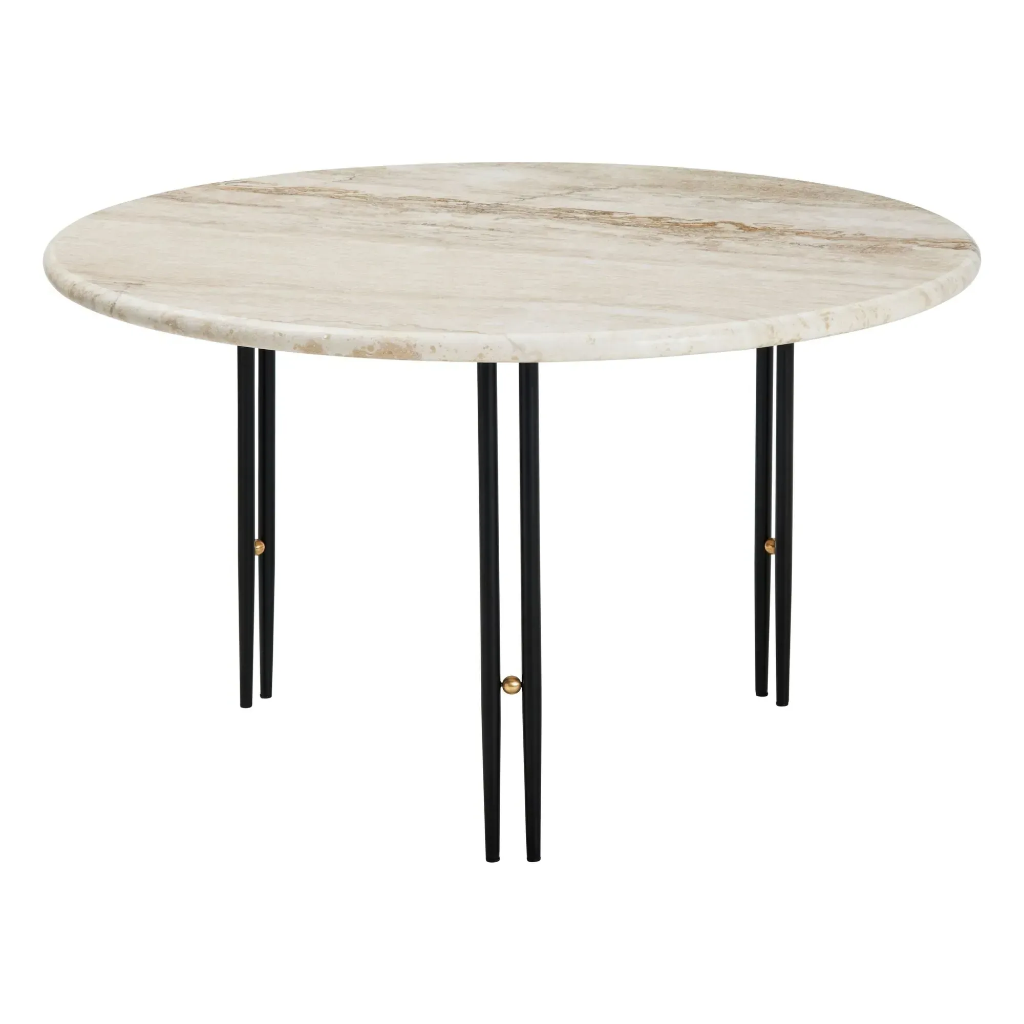 IOI GamFratesi Round Coffee Table - Black, Travertine product