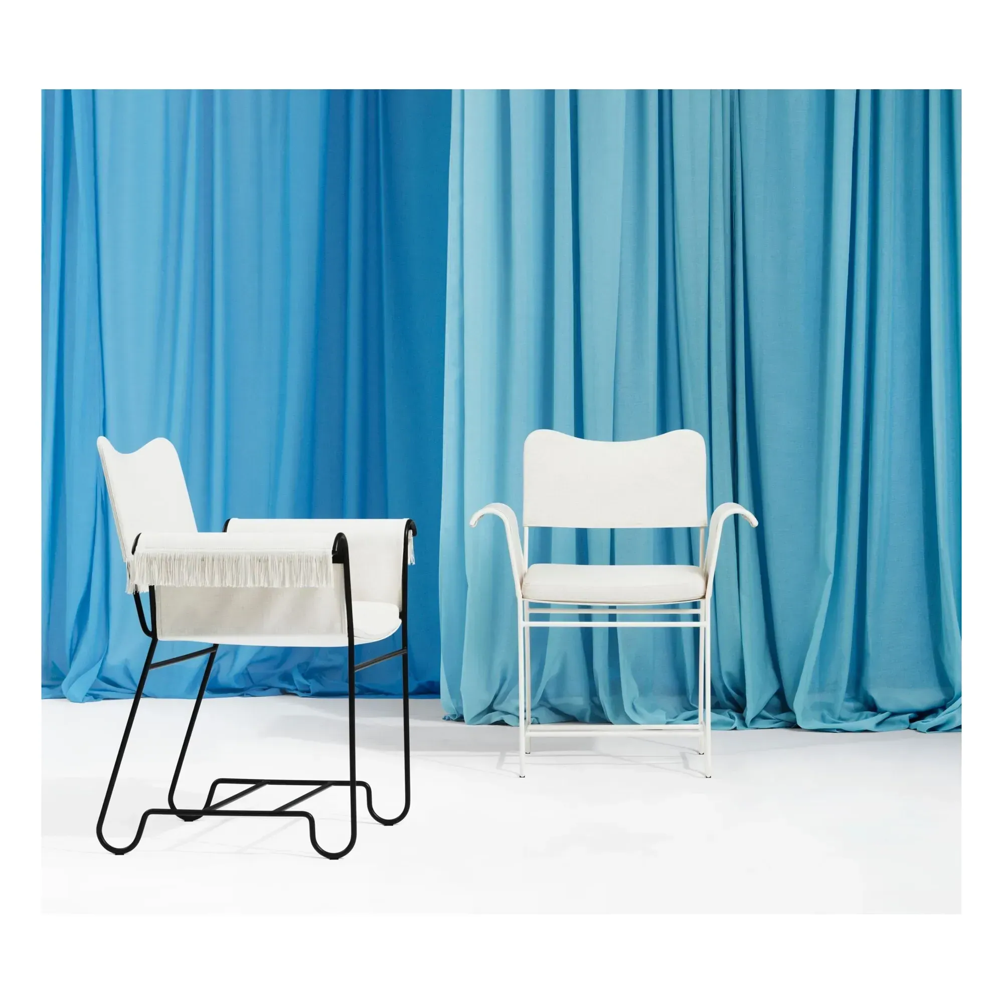 Tropique Mathieu Matégot Dining Chair - Black, Stainless Steel alternate view