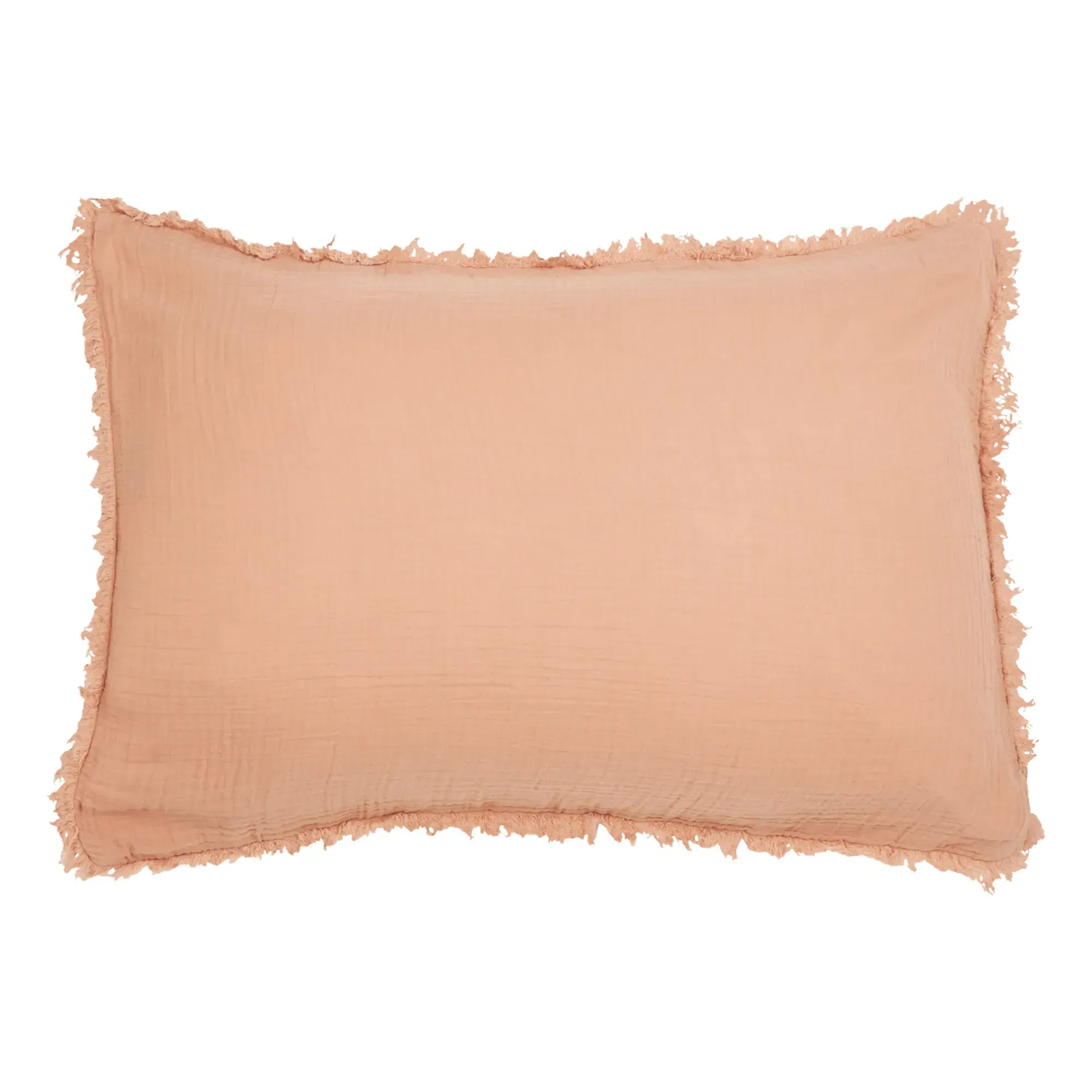 Katni Fringed Pillowcase - Russet, Cotton Voile product
