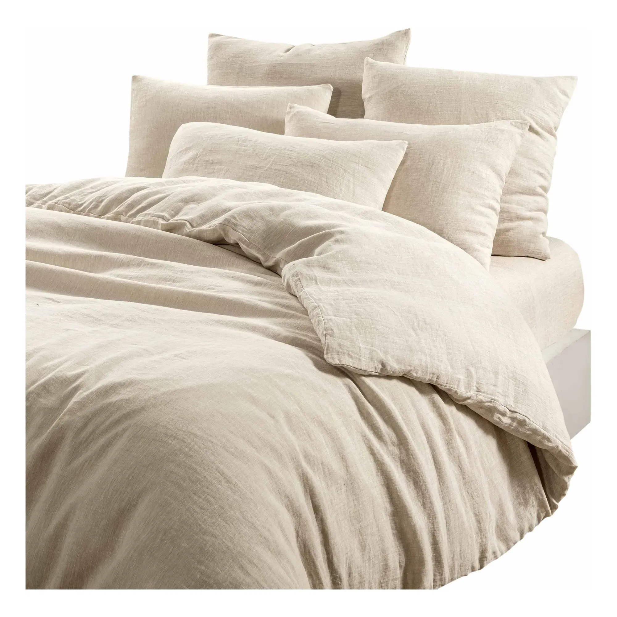 Leria Fitted Sheet - Natural, Linen product