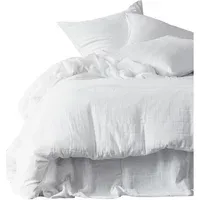 Mykonos Fitted Sheet - White, Cotton Gauze alternate view