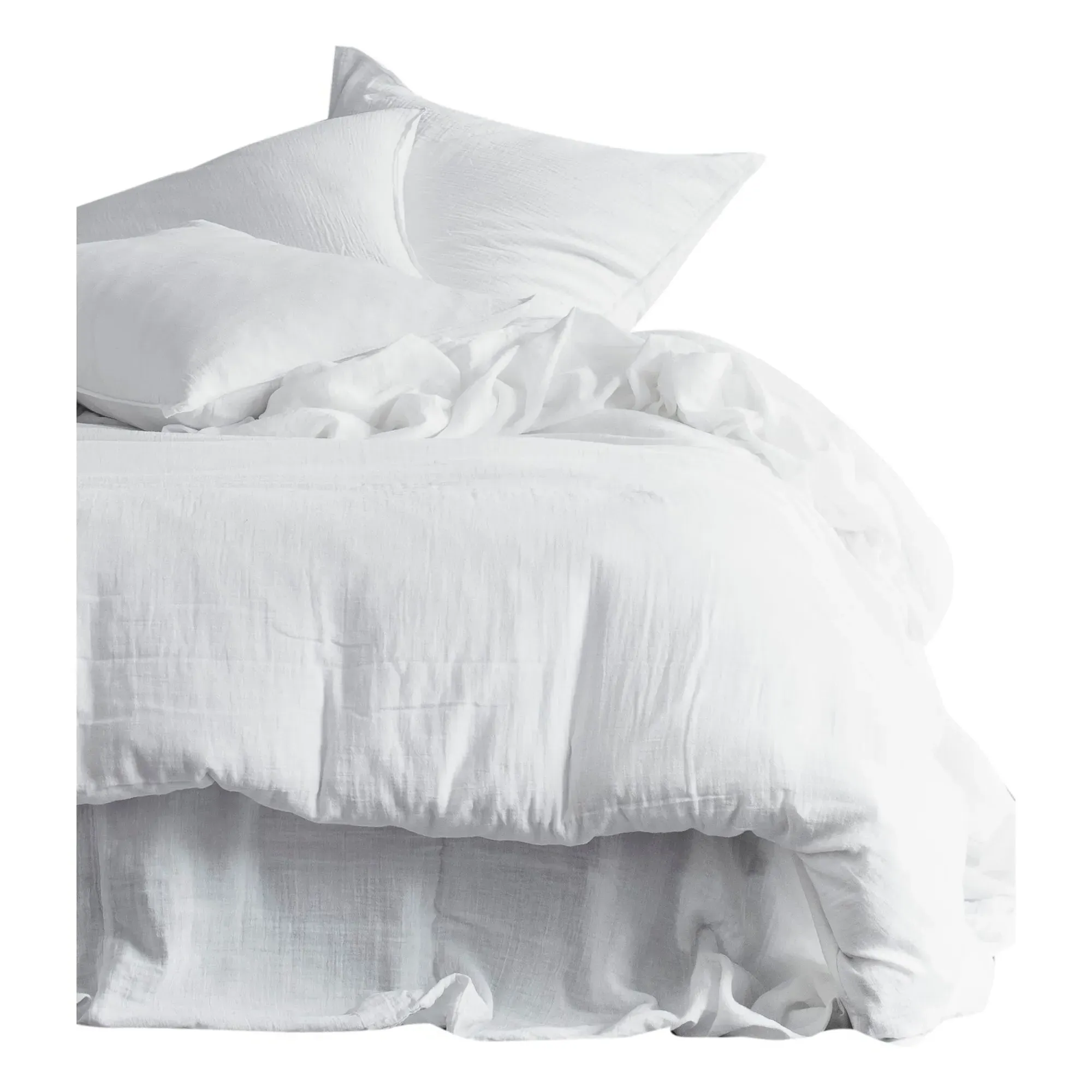 Mykonos Fitted Sheet - White, Cotton Gauze product