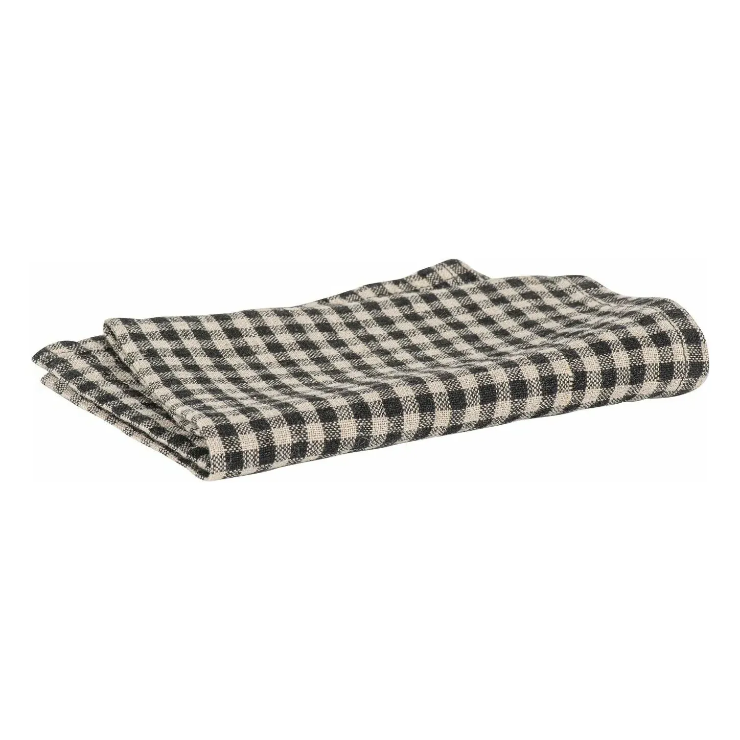 Piana II Gingham Napkin - Carbon, Linen Cotton product