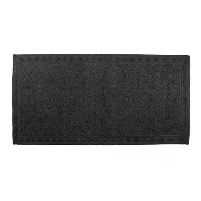 Relief Pattern Bath Mat - Black, Cotton product