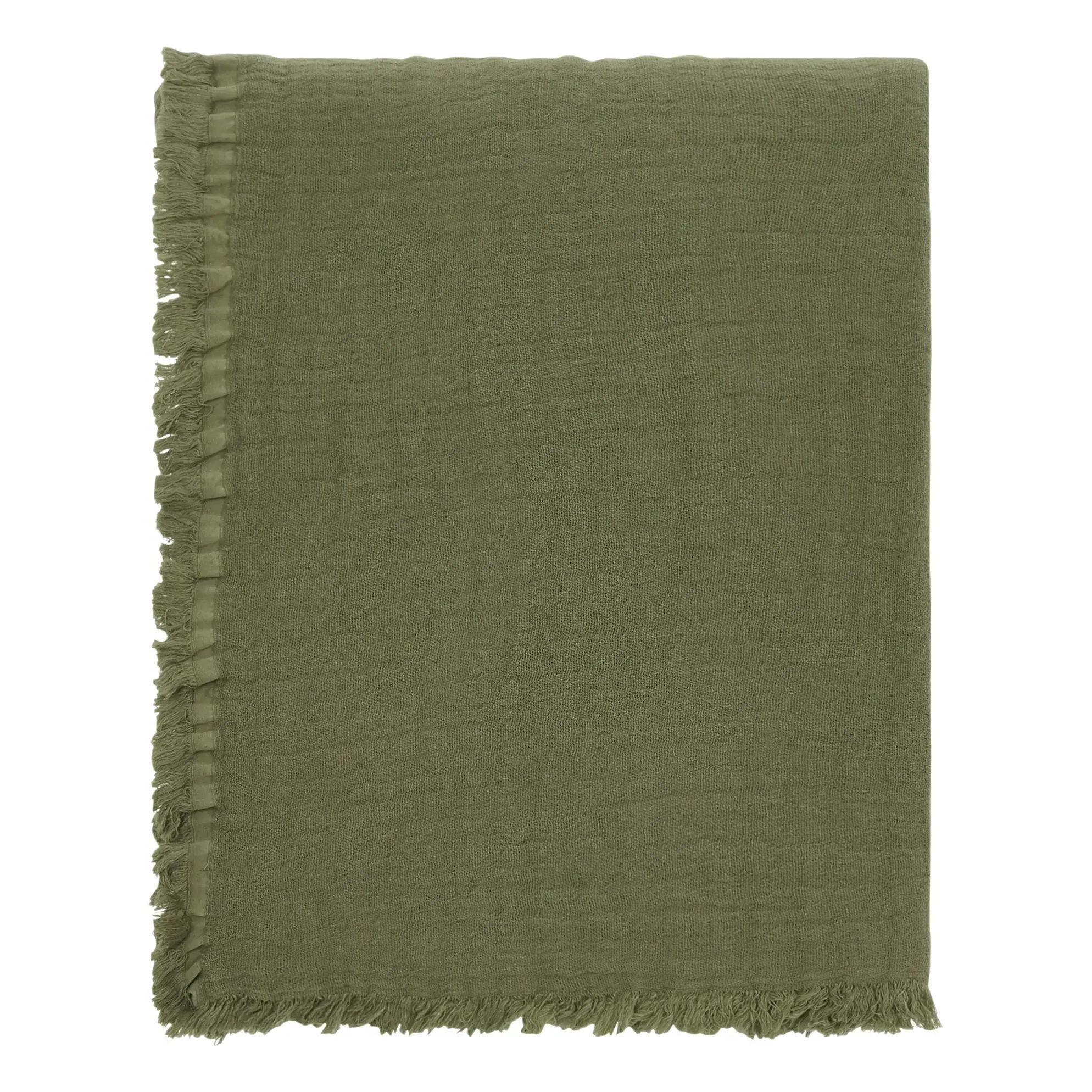 Vanly Cotton Muslin Throw Blanket - Khaki product