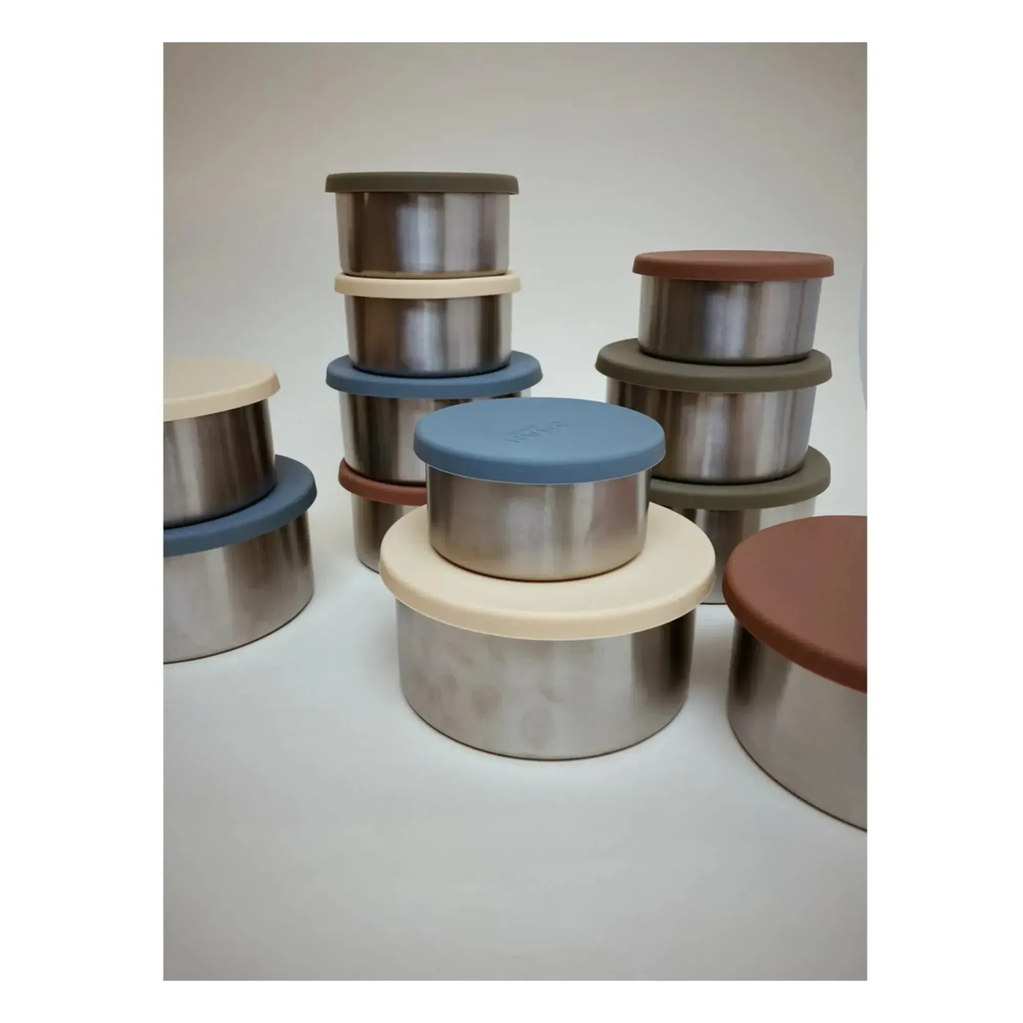 Haps Nordic Set of 3 Steel Boxes - Olive, Stainless Steel alternate view