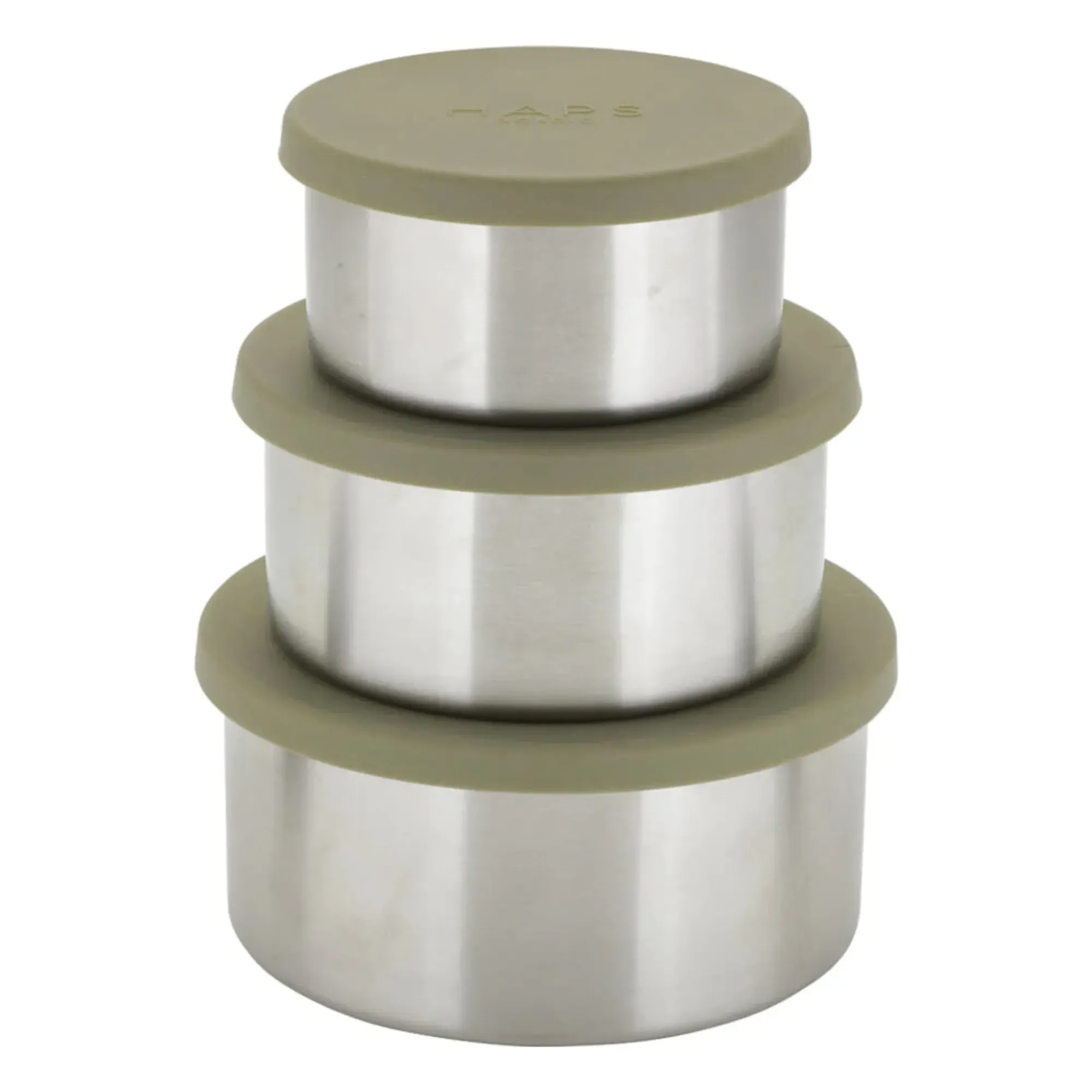 Haps Nordic Set of 3 Steel Boxes - Olive, Stainless Steel product