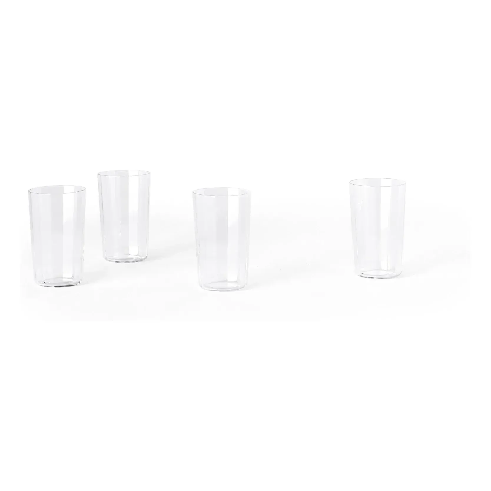 Angle Set of 4 Glasses - Transparent, Crystalline Glass product