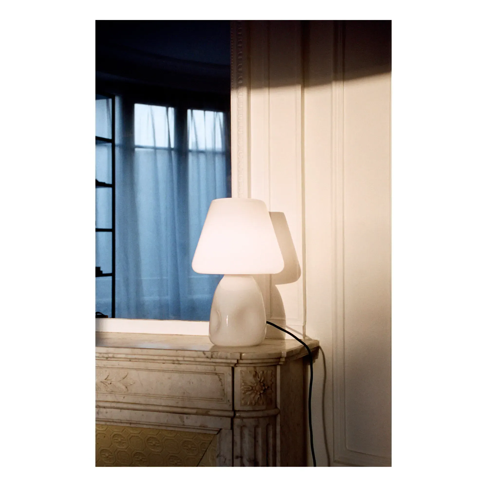 Apollo Portable Table Lamp - White, Opal Glass alternate view