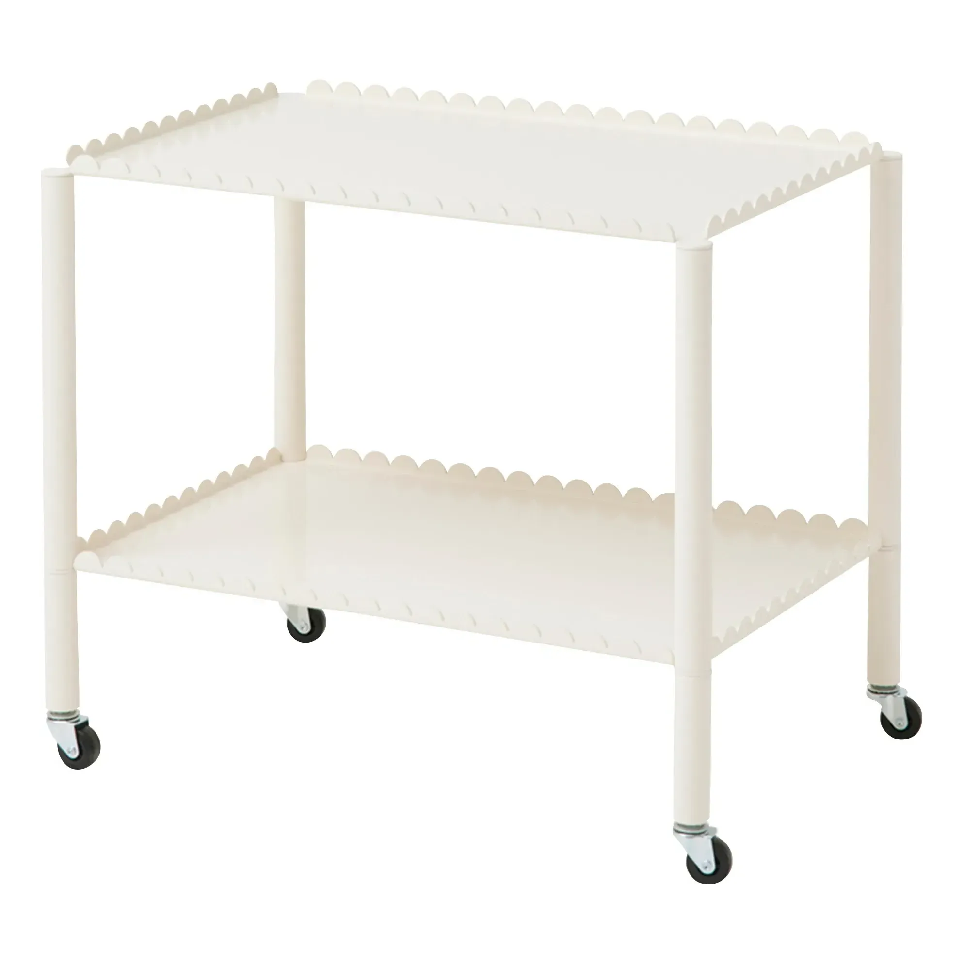 Arcs Auxiliary Cart on Castors - Cream, Powder-Coated Steel product