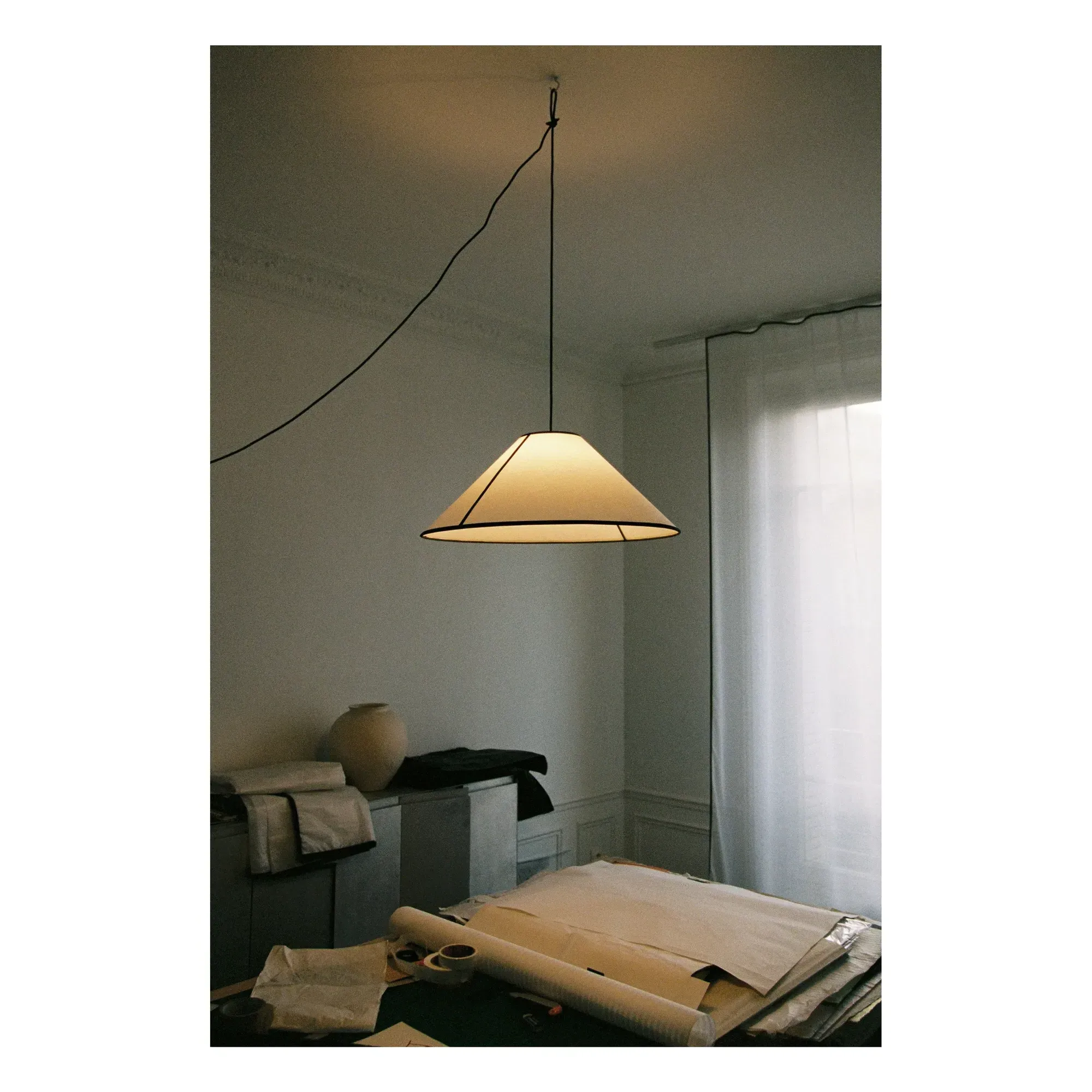 Ava Hanging Lamp - White, ECOPET Paper alternate view
