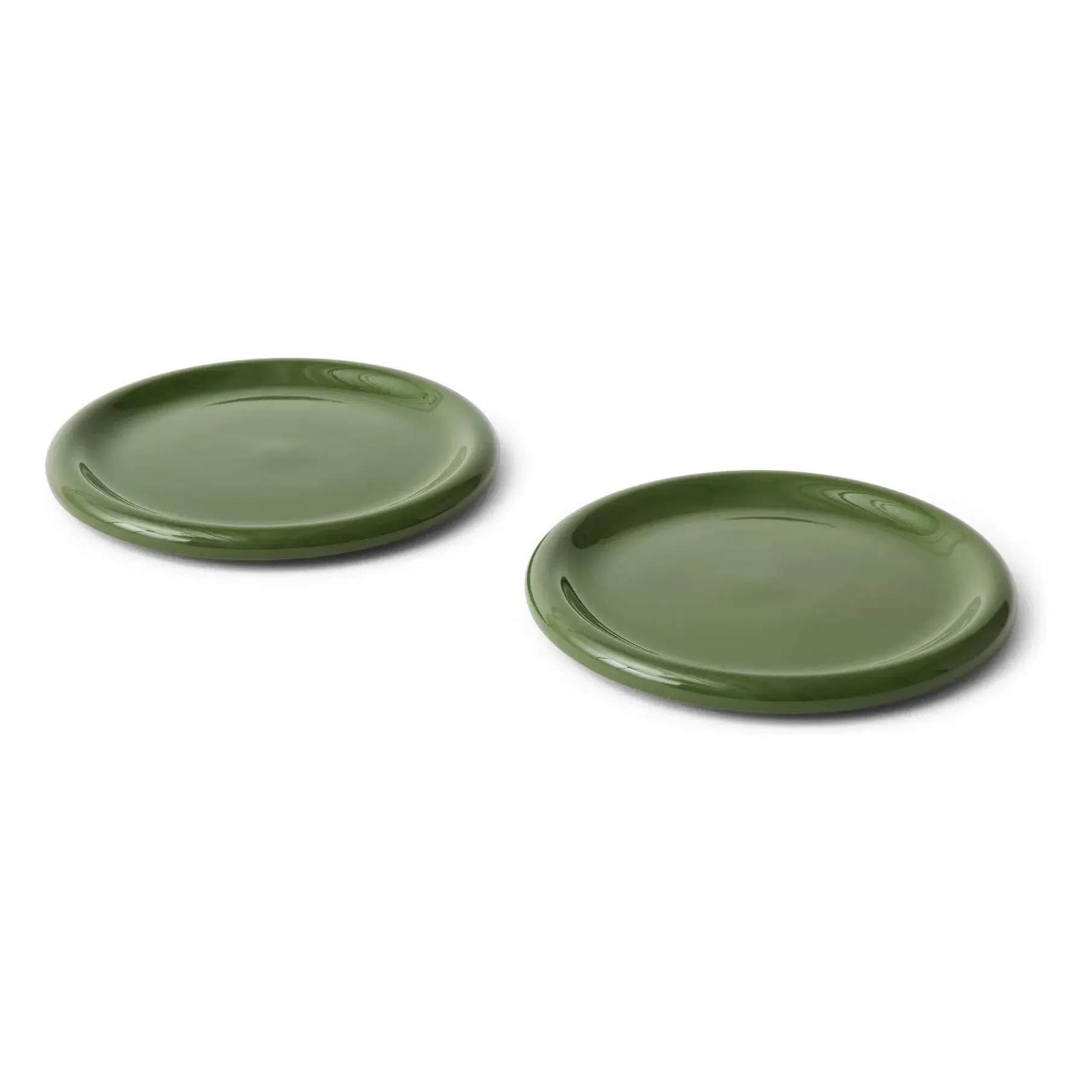 Barro Set of 2 Plates - Green, Terracotta alternate view