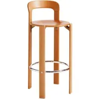 Bruno Rey Bar Stool - Orange, Lacquered Beech Wood alternate view