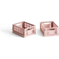 Colour Crate Mini Foldable Crates Set of 2 - Blush, Recycled PP alternate view