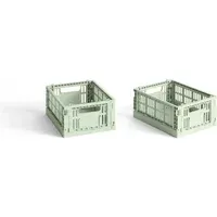 Colour Crate Mini Storage Crates Set of 2 - Mint Green, Recycled PP alternate view