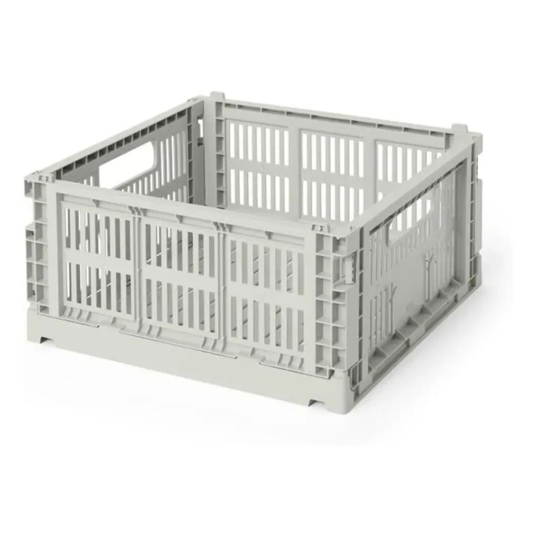 Crate Square Folding Crate - Grey, Recycled PP product
