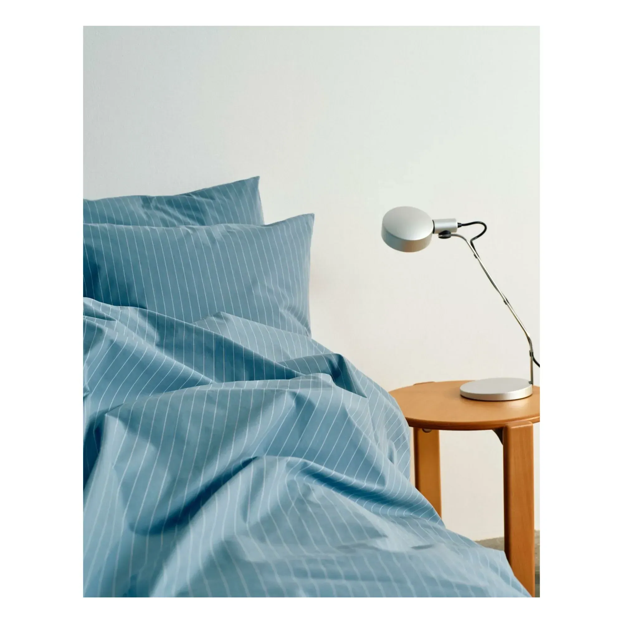 Fineline Comforter Cover - Blue, Organic Cotton alternate view