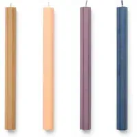 Hexagon Dark Candles Set of 4 - Multicoloured, Stearin alternate view