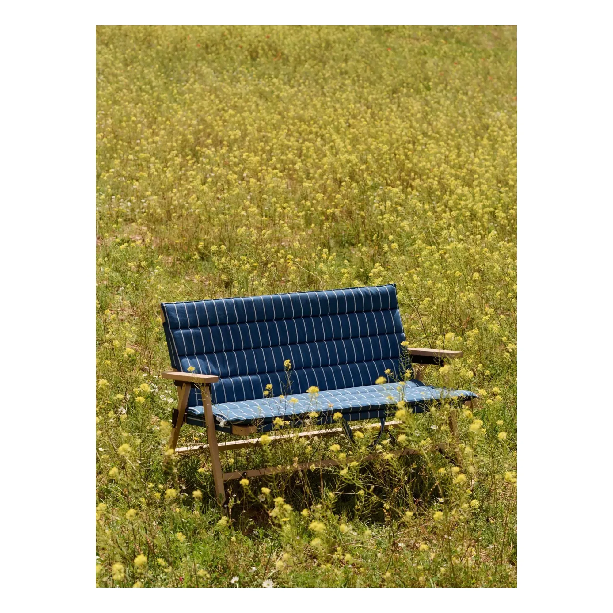 Jasper Morrison Outdoor Market Folding Bench Cushion - Blue alternate view