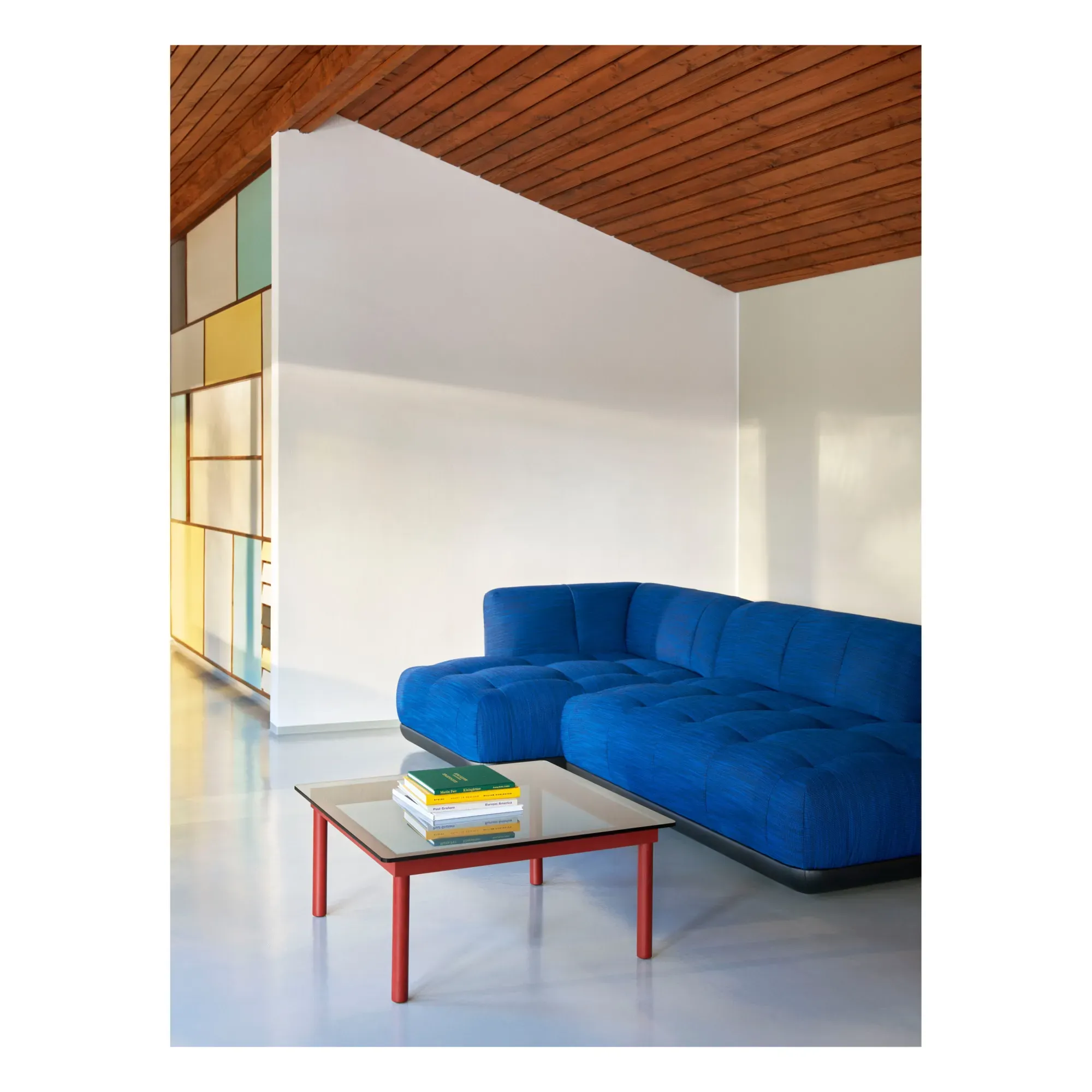 Kofi Ribbed Glass Coffee Table - Oak alternate view